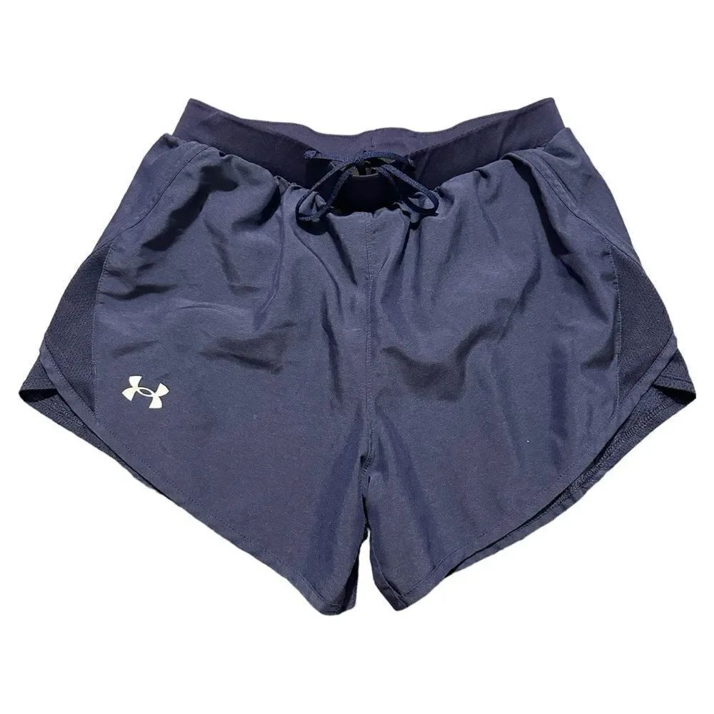 Under Armour Running Shorts Fly by Women's Athletic HeatGear Blue Navy S…